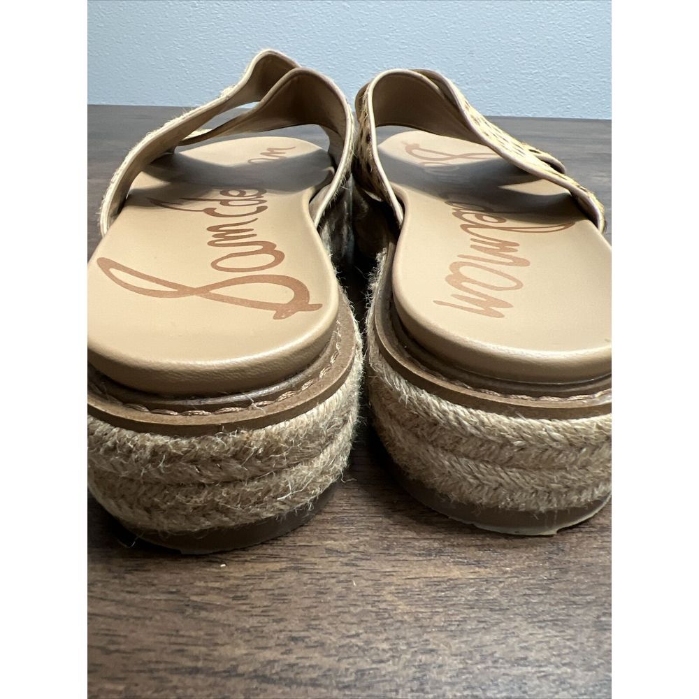 Sam Edelman Animal  Cheetah Print Fur Texture Platform Slide Sandal Shoes 10 - Picture 6 of 10